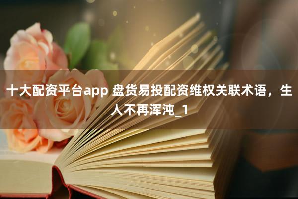十大配资平台app 盘货易投配资维权关联术语,生人不再浑沌_1